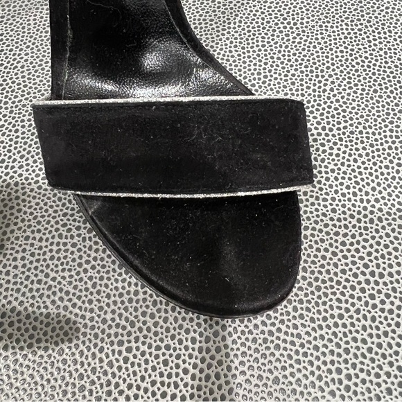 Nicholas KIRKWOOD 🖤 black suede, lace & silver 4 in. strappy heels EUC size 35 - Picture 9 of 14